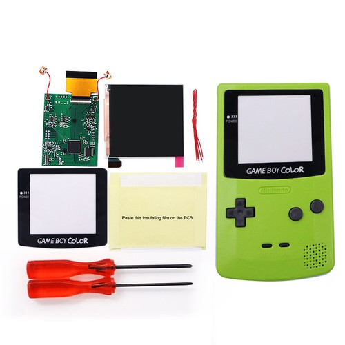 Logo Color Change Q5 IPS Backlight LCD Screen für GameBoy Color - W/Pre-cut Shel - Picture 31 of 34
