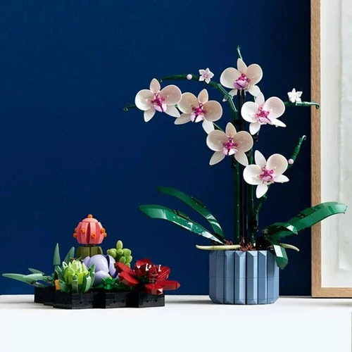 10311 Orchidee Künstliche Pflanzen Set w/ Blumen,Modellbausatz Erwachsene Kinder - Bild 5 von 14