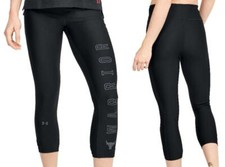 Image of under armour womens project rock warrior compression ankle leggings black XS