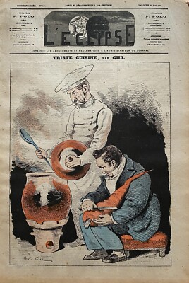 Journal L'Eclipse Andre Gill 30 Mai 1875 N° 344 Traurige Küche