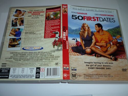50 FIRST DATES - ADAM SANDLER + DREW BARRYMORE (DVD, M) - Foto 1 di 4