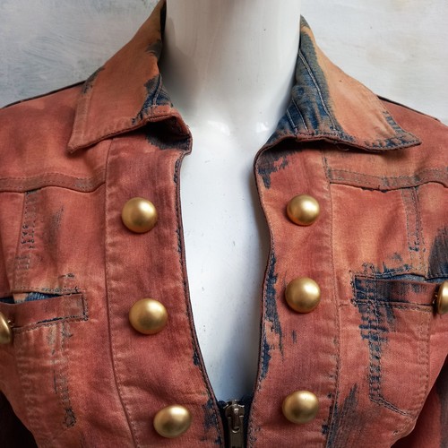 denim casual donna giacca lusso fashion brand italia primavera autunno cavalli marrone - Foto 4 di 24