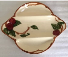 FRANCISCAN Apple Dinnerware 3 side DIVIDED RELISH DISH USA 12” VTG 1953-58