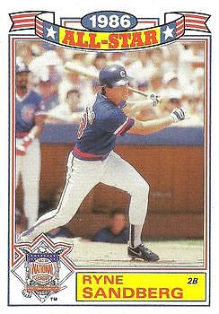 Ryne Sandberg 1987 Topps Baseball - Glossy All-Stars #3 - Chicago Cubs - Picture 1 of 2