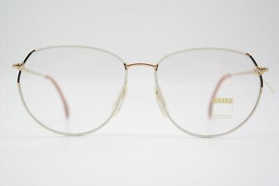 Vintage Brille Zeiss 6814 Gold Weiß Schwarz Oval Brillengestell eyeglasses