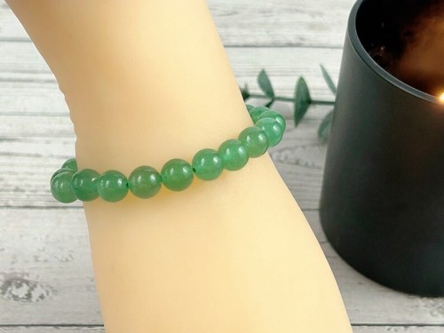 A++ Green Aventurine Smooth Round Gemstone Beaded Love & Balance Bracelets 6-8'' - Picture 18 of 18