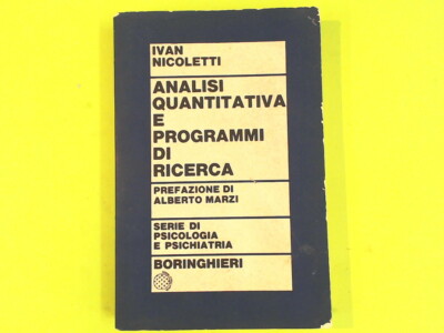 QUANTITATIVE ANALYSE UND FORSCHUNGSPROGRAMME NICOLETTI BORINGHIERI