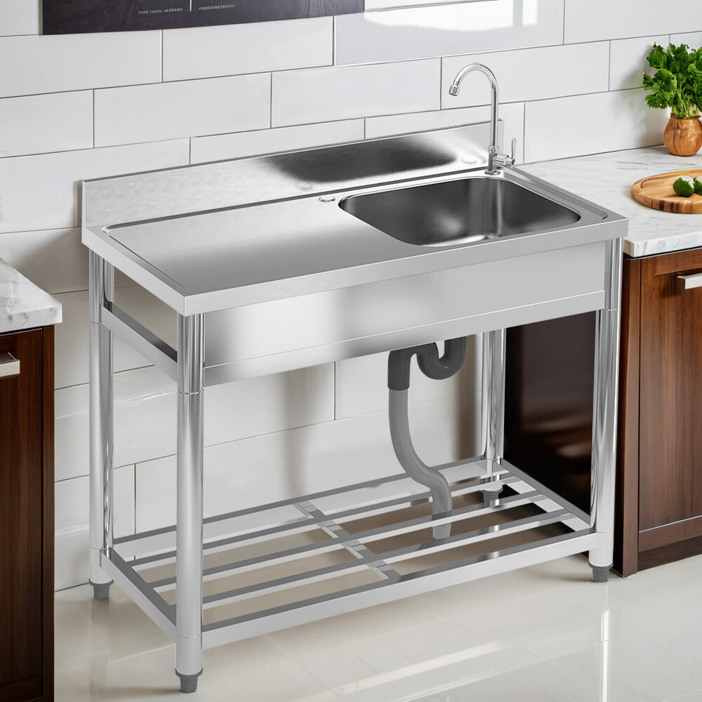 Küchenspüle 1 Becken Edelstahl Spültisch Gastrospüle Spülbecken Waschtisch Küche