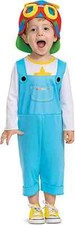 Child Cocomelon Tom Tom Overalls Toddler Boy Costume 2T NEW