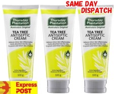 3 x Thursday Plantation Tea Tree Antiseptic Cream 100g treat dry inflamed skin