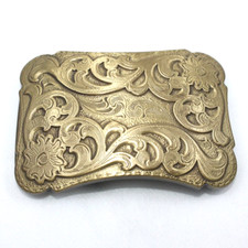 Solid Brass Flower Belt Buckles Tongue Pin Belt Buckle Fits For 1.5 INCHES Belt
