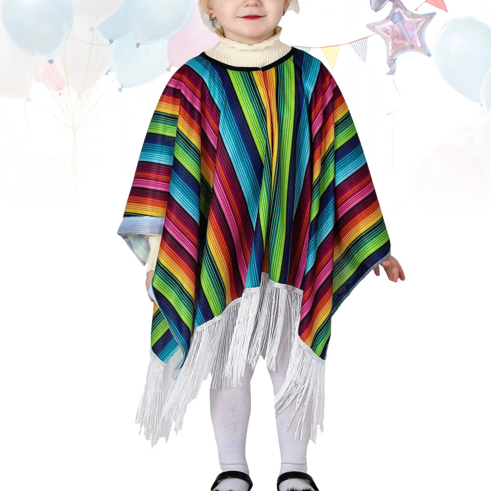 VETEMENTS Mantello Messicano Abbigliamento Vestito Fantasia Costumi Halloween Messico Vestiti