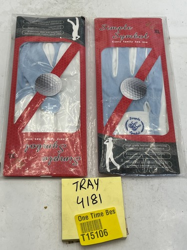 2 Packs of 2 - SIMPLE SYMBOL Men's Rain Grip Golf Glove, X-Large, Sky, Right - Picture 5 of 5