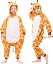FUNZIEZ Kids Giraffe one piece jumpsuit Orange Pajama 7-9