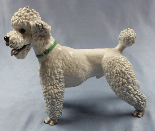 Poodle white porcelain figurine dog Rosenthal poodle figure 1954 pagan kingdom - Picture 1 of 2