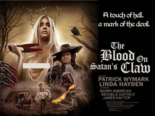 BLOOD ON SATAN'S CLAW 1971 Quad poster print 30x40" Patrick Wymark Aka Skin
