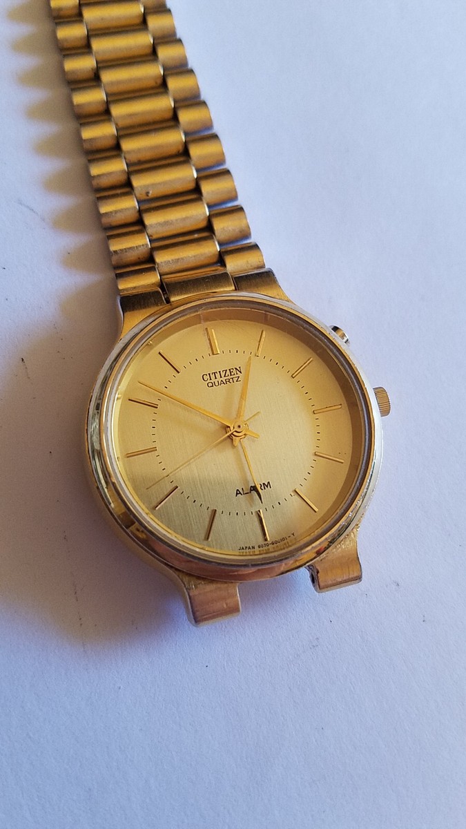 Citizen Mens 6070-G00112 Y Quartz Watch Gold Bracelet Band