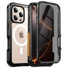 iPhone 16 Pro Max MagSafe Shockproof Case Privacy Cover with Screen Protector