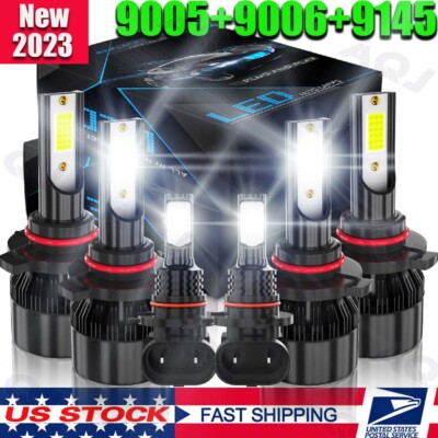 For Jeep Grand Cherokee 2005-2010 - 6x White LED Headlight + Fog Light Bulbs Kit