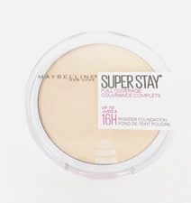 NEW Maybelline Super Stay Powder Foundation 16-Hour Wear 110 Porcelain