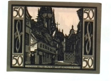 1921 Germany MUNSTER 50 Phennig Banknote / Notgeld