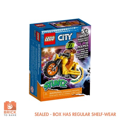 LEGO #60297 - DEMOLITION STUNT BIKE - Brand New City Town Racing Stuntz Retired