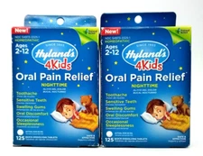 Hyland's 4 Kids Oral Pain Relief Nighttime 125ct. each 2-PACK NEW