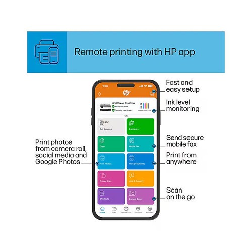 HP OfficeJet Pro 8135e Wireless Color All-In-One Inkjet Printer - Picture 4 of 8