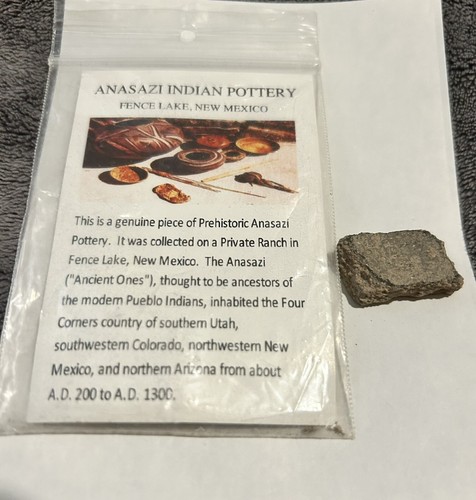 Authentic Anasazi Indian pottery PrivateRanch Fence Lake,New Mexico A.D.200-1300 - Picture 4 of 5