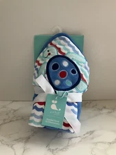 Gerber Just Born Baby Boy Turtle Hooded Towel & Washcloths Set