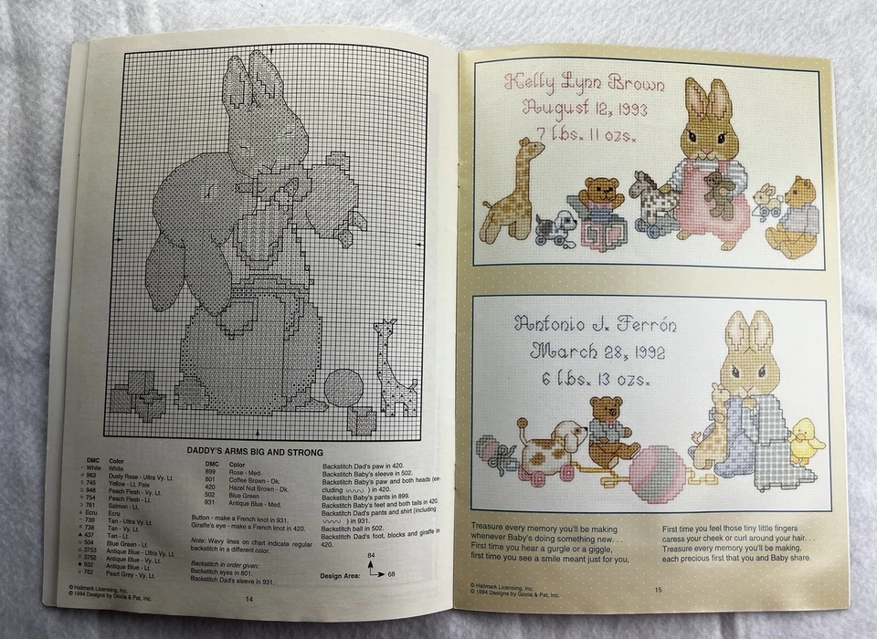 Baby's First Year Cross Stitch Pattern Book Hallmark by Gloria & Pat #92 - Image 2 of 4