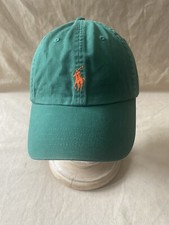 Polo Ralph Lauren Classic 90's Cotton Chino Baseball Cap Leather Strap Green