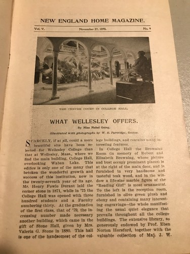 Nov 27 1898 W.H. Partridge, Wellesley College, Paula Edwardes, Grace Kimball - Picture 3 of 10