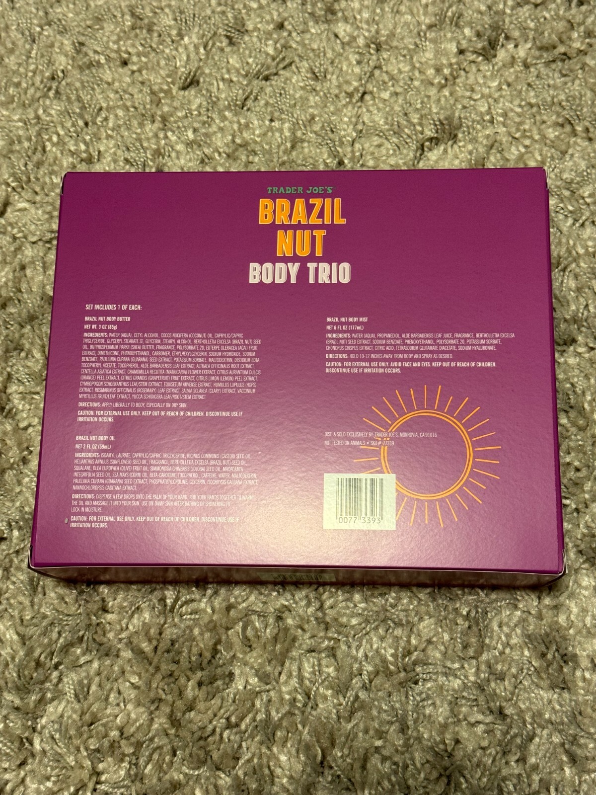 New 2023 Trader Joes Brazil Nut Body Butter Trio Set Limited Edition Christmas🎄