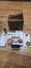 Vintage Shoe Shine Wooden Box/ With Accessories