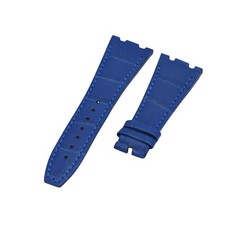 27mm Blue Leather Watch Strap For Audemars Piguet Royal Oak 39  41mm Case