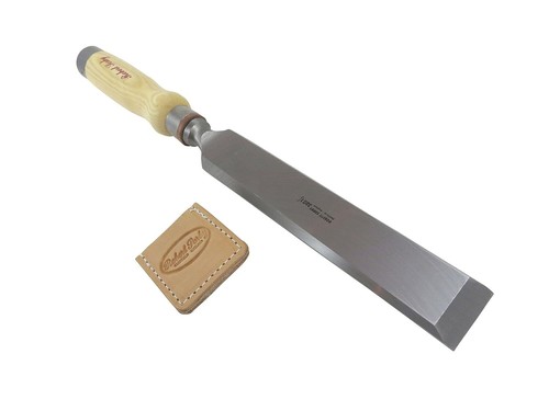 Sorby 286/285EG32 1-1/2" Timber Framing Chisel and Leather Edge Guard 15-1/2" 89890K1