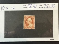 Scott # 10a   Used    2024 Scott Catalogue Value $ 150.00