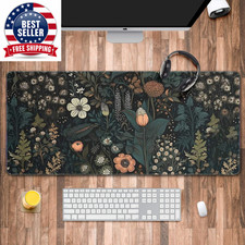Floral Table Mat Plant Mouse Pad Desktop Decoration Large Table Mat Game Player