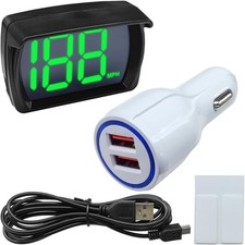 Car HUD GPS Digital Speedometer, MPH Speed Meter with LED Large Font Head Up Dis