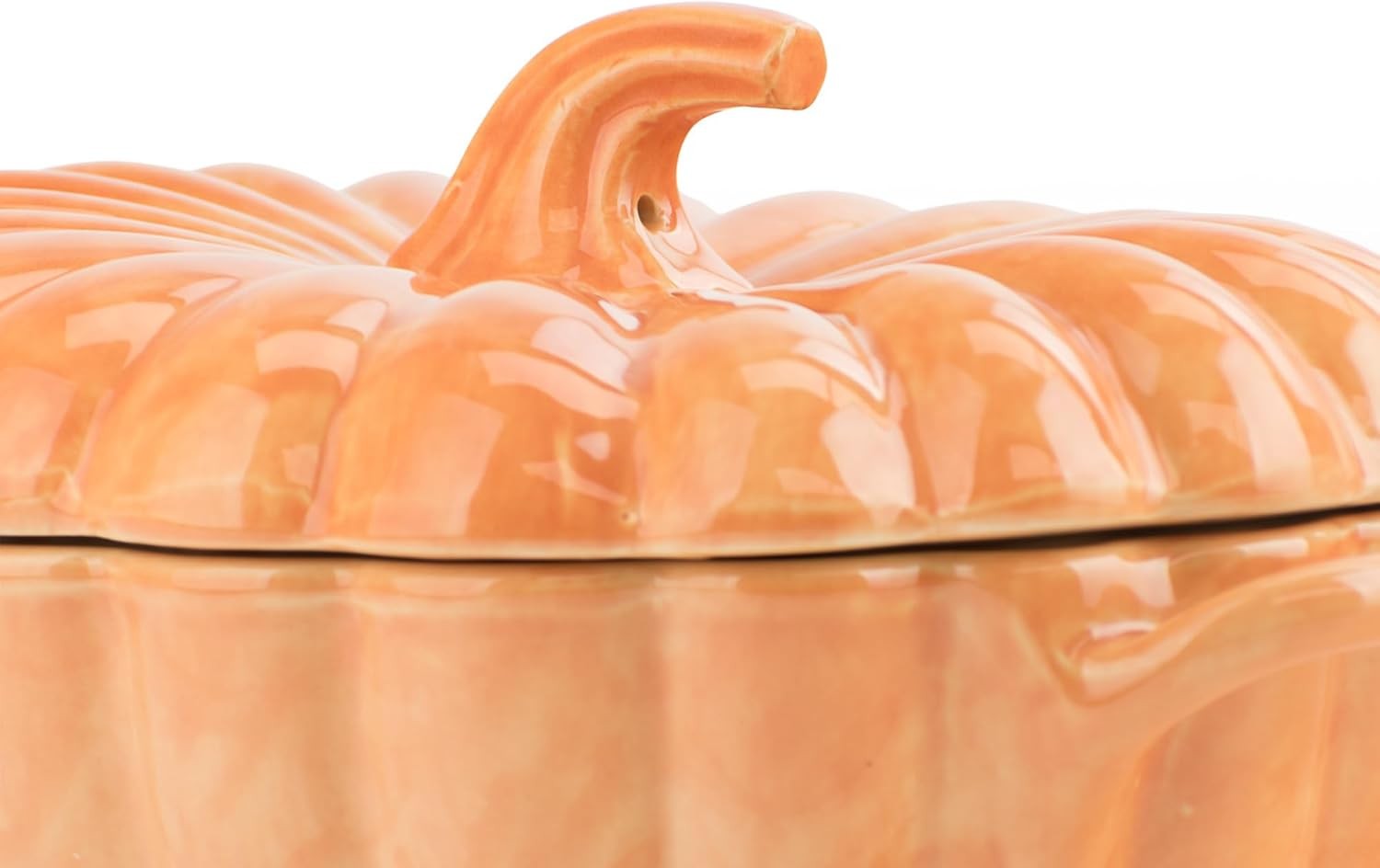 10 Strawberry Street Pumpkin Patch Oval Covered Casserole, Orange
