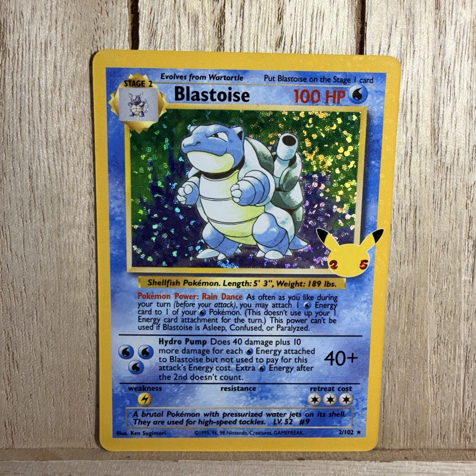Pokemon Celebrations 2/102 Blastoise Near Mint Holo Rare Card Base Set