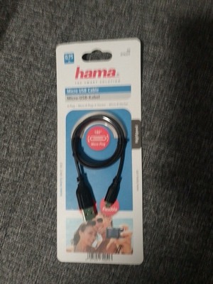Micro USB Kabel 0,75M Hama A Stecker Micro B Stecker NAGELNEU 
