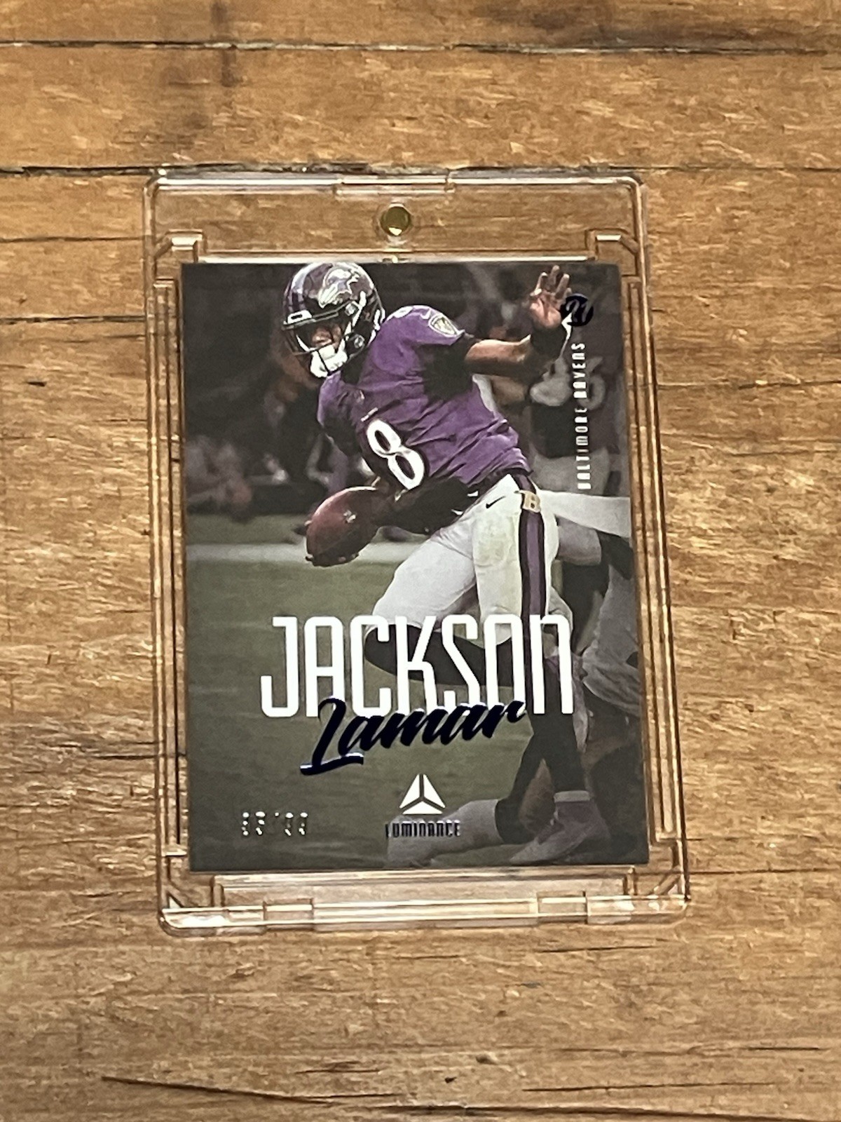 2021 Panini Luminance Lamar Jackson #7 Blue 35/99 Baltimore Ravens SSP