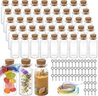 48 StüCk Mini Glasflaschen Mit Korken, Reagenzglas Mit Korken, 10Ml Kleine