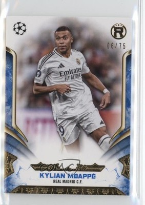 2024 Topps Reverence UEFA Club Competitions Blue 6/75 Kylian Mbappe Mbappé 04uh