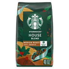 Starbucks House Blend Medium Roast Whole Bean Coffee, 40 oz. 14.00 per pound