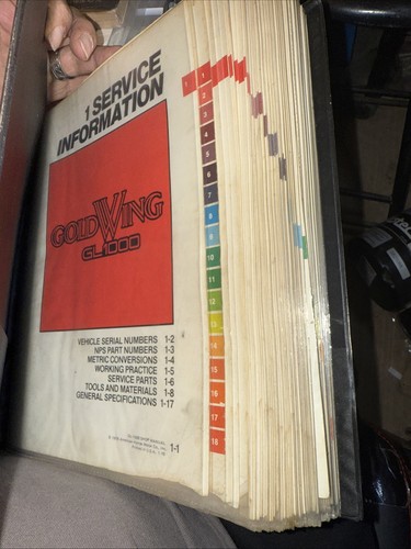 Honda GL1000 Shop Manual 1976 Gold wing Sleeved And 3 Ring Binder OEM - Foto 20 di 20