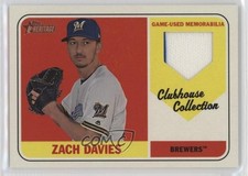 2018 Topps Heritage High Number Clubhouse Collection Relics Zach Davies r9d