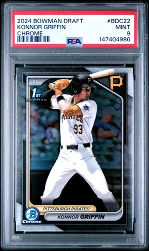 147404986 Konnor Griffin 2024 Bowman Draft #BDC-22 Chrome 1st RC PSA 9